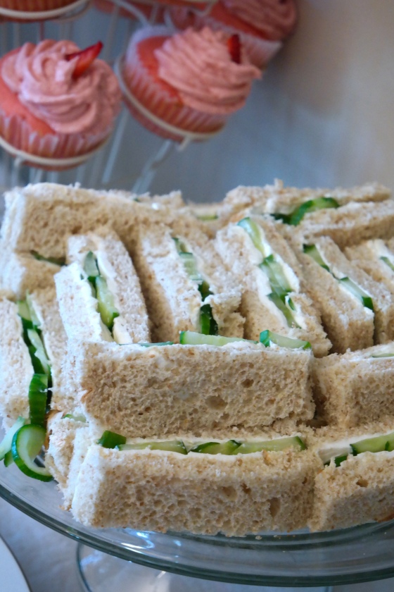 Traditional cucumber sandwiches are always a favorite.